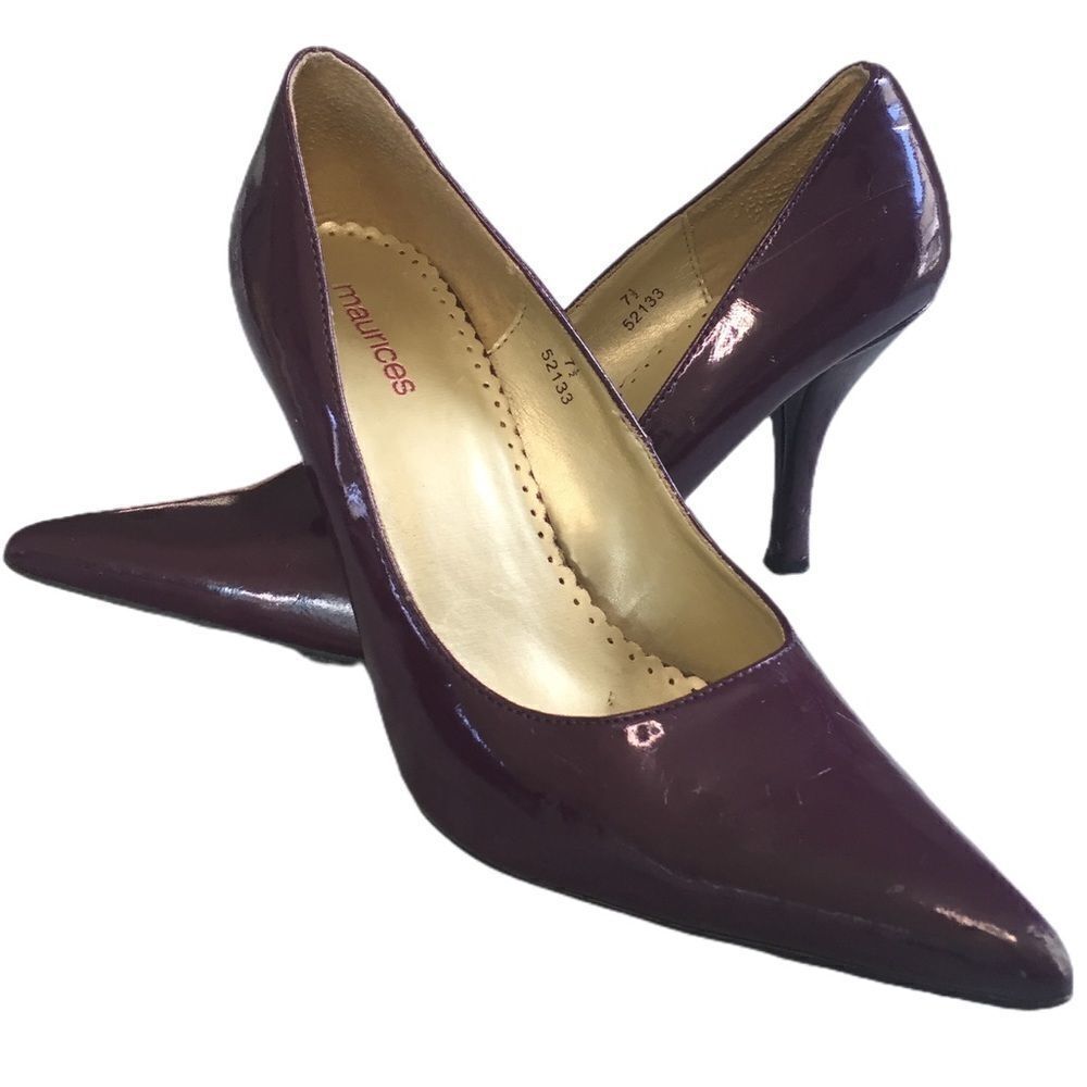 Maurice’s patent leather purple heels